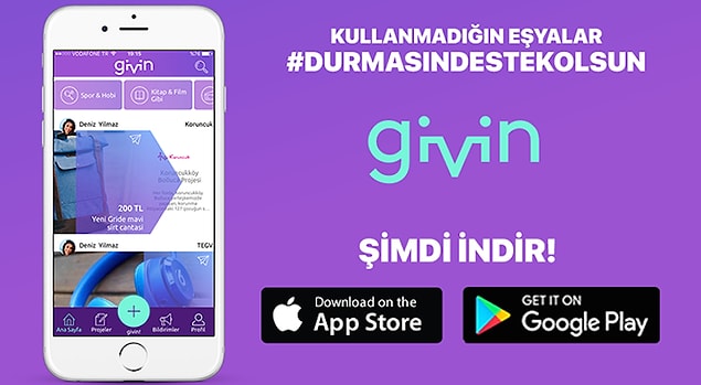 Sen de givin'i indir, kullanmadığın bir eşyanı vererek ya da seveceğin bir parçayı alarak iyilik için çalışan modern kahramanlardan biri ol!