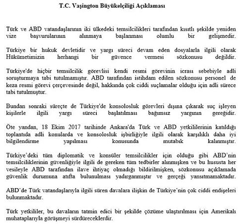 ABD Büyükelçiliği Sınırlı Vize Hizmetine Başladı: Türk Hükümetinden Tutuklama Olmayacağının Garantisini Aldık 96