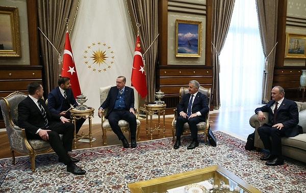 Görüşmede Bilim, Sanayi ve Teknoloji Bakanı Faruk Özlü ve Ulaştırma, Denizcilik ve Haberleşme Bakanı Ahmet Arslan da hazır bulundu.