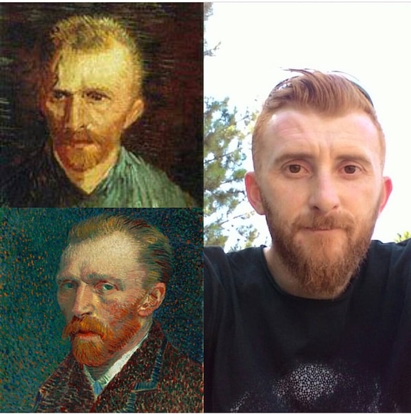 4. Van Gogh'a ondan daha çok benzeyen adam 😂