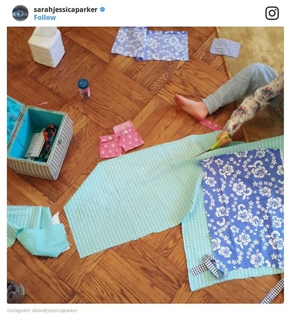 5. А вот Сара Джессика Паркер решила сшить рубашку вместо того, чтобы покупать готовую