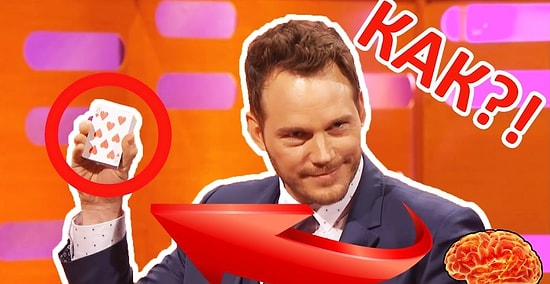 Крис Пратт показывает карточный фокус. Реакция Дженнифер Лоуренс бесподобна!