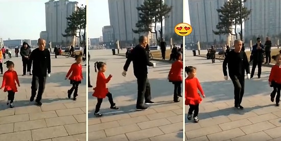 Sokakta Torunlarıyla Dans Eden Tibetli Dede