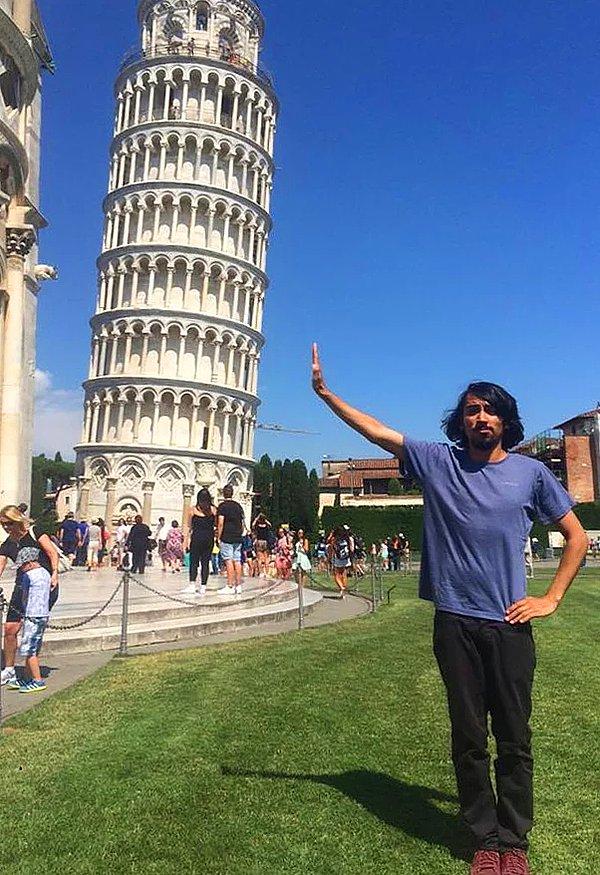 4. Pisa kulesiyle fotoğraf çekilmeye çalışsa, photoshopçuların eline düşüp heba olabilir.