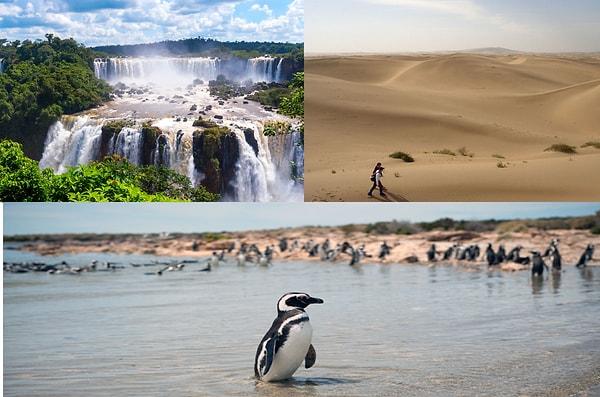 13. Her şey bir yana yapacağınız kısa seyahatlerle tek bir ülkede hem çöl, hem yağmur ormanları, hem de penguenleri görebilirsiniz Arjantin'de.