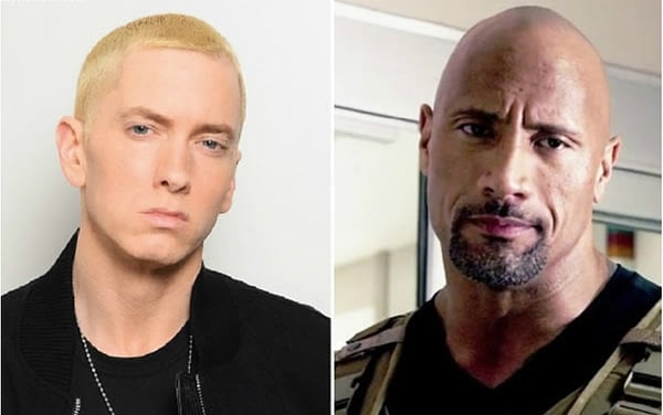 14. Эминем и Дуэйн Джонсон - 45 лет