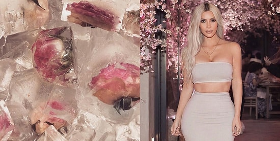 Ким Кардашян сделала лед с розочками внутри для своего бейби-шауэра, и мнения разделились