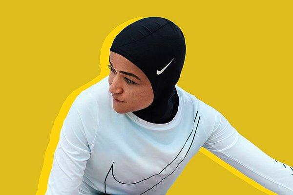 8. Ünlü markadan kadın sporcular için bir yenilik Nike Pro Hijab, başörtüsü.