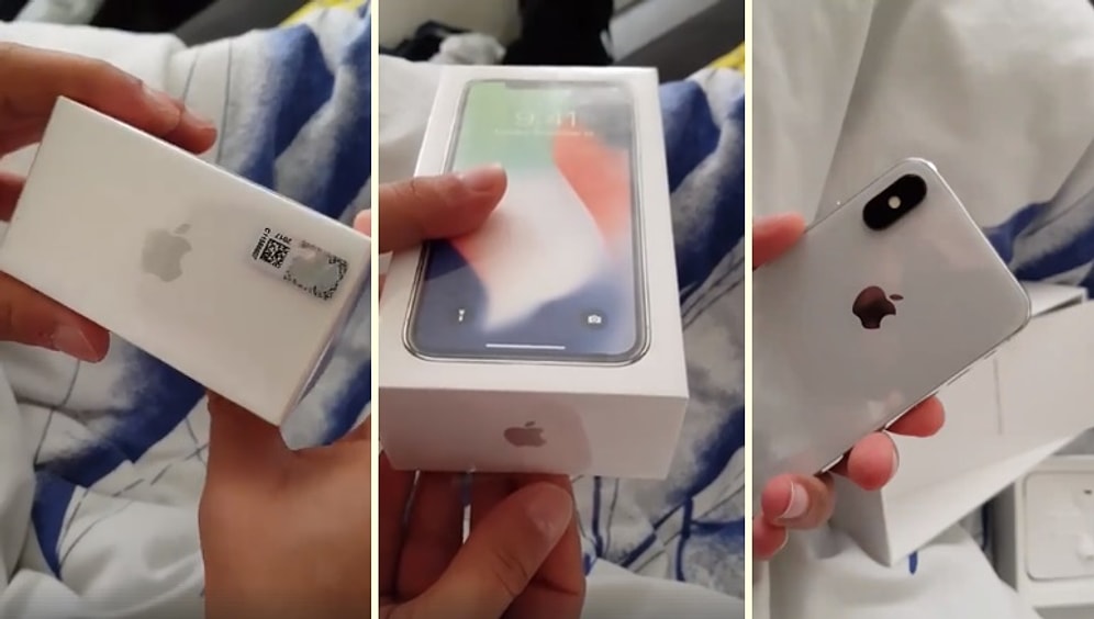 Kutu Açılışı Yapan Adamın iPhone X'undan Kıl Çıkması