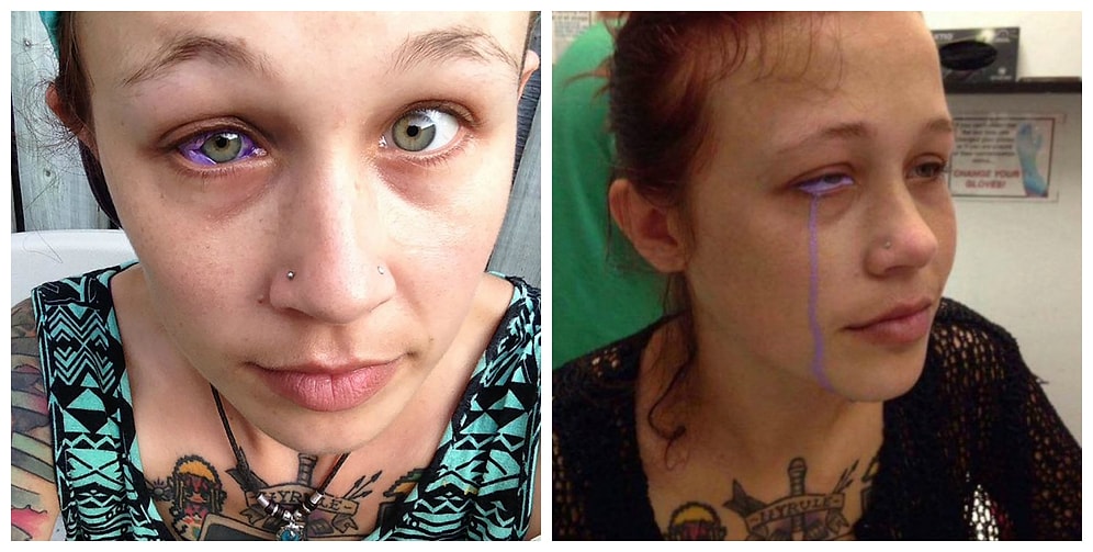 Модель хочет удалить себе глаз после того, как ее бывший сделал ей неудачное тату