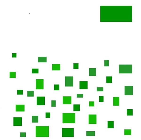 2. Сколько прямоугольников имеют такой же цвет, как и прямоугольник наверху?