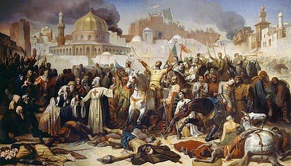 Kudüs ve etrafına uzun yıllar hakim olan Haçlılar, 1187'de Selahaddin Eyyubi tarafından yenilgiye uğratıldı.