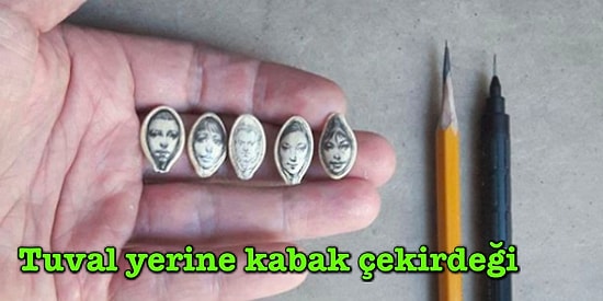 Kabak Çekirdeğinde Sanat: Ressam Ferhat Edizkan, Sıra Dışı Tuvalleriyle Görenleri Hayrete Düşürüyor