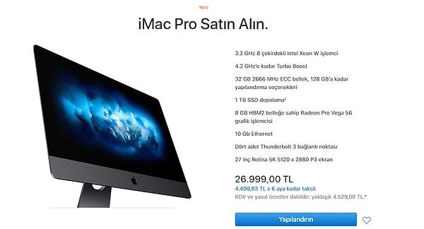 iMac Pro, 26.999 TL’lik fiyatı ile dikkat çekiyor!