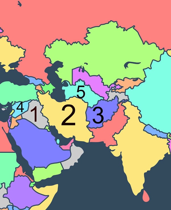 8. Где на карте находится Ирак?