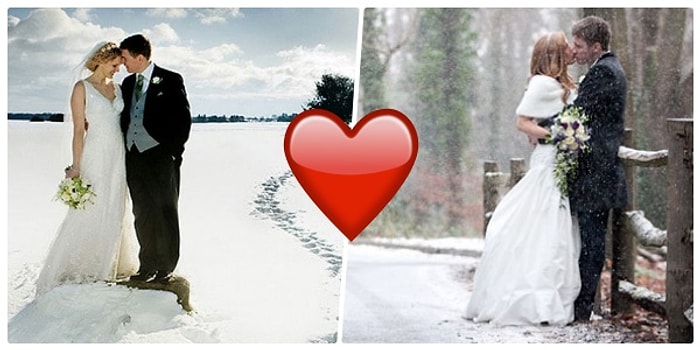 Gördükten Sonra Buz Gibi Soğukta, Karlı Bir Günde Bile Evlenmek İsteyeceğiniz Düğün Fotoğrafları