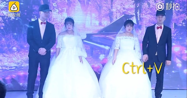 Молодых людей зовут Zheng Dashuang и Zheng Xiaoshuang (им по 26 лет), а девушек - Liang Jing и Liang Qing (им по 23 года).