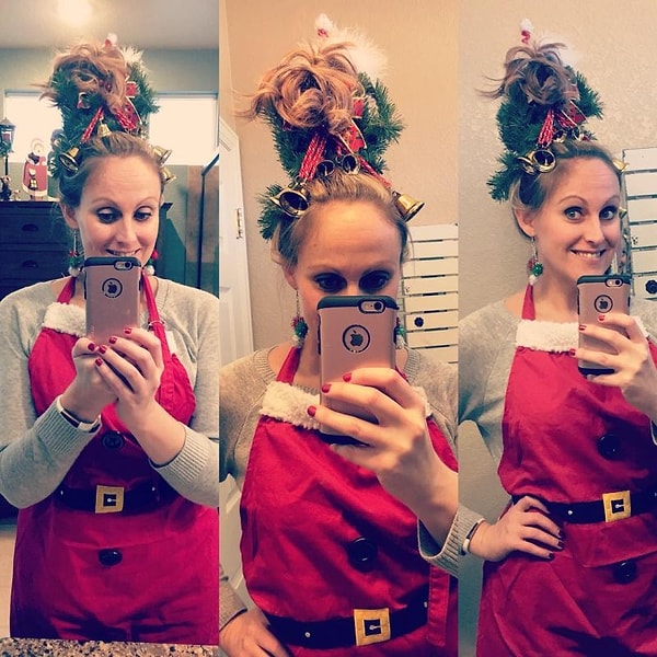 9. Больше всего недоумения вызывает этот странный чуб на макушке "елки"