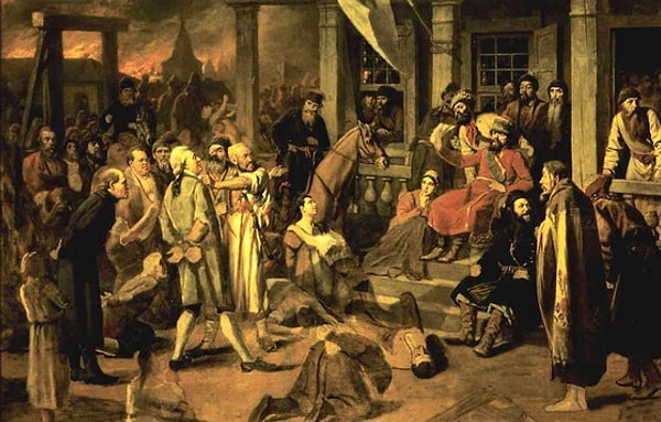 1. Итак, о каких исторических событиях повествует эта картина?