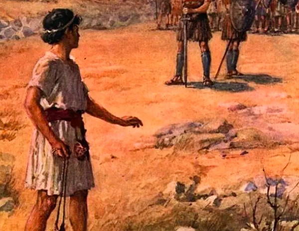 10. И последний вопрос: согласно Библии, соперником Давида в поединке был...