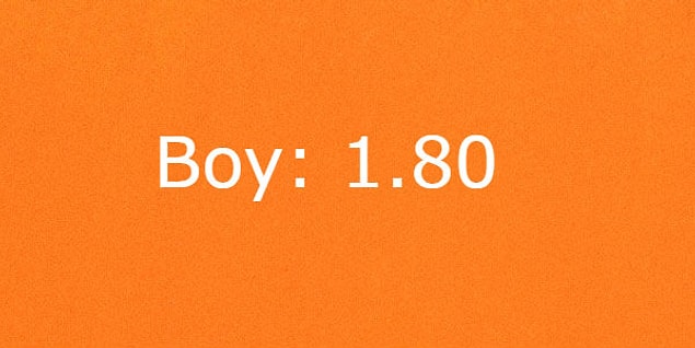 Verdiğin cevaplara göre senin boyun 1.80!