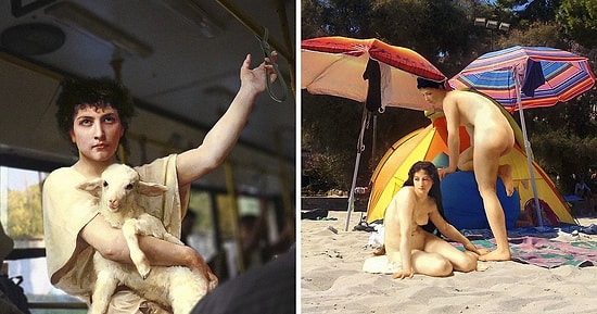 Rönesans Metrobüste! Klasik Tabloları Günlük Hayatın Sıradanlığına Ekleyen Sanatçıdan 36 Çalışma