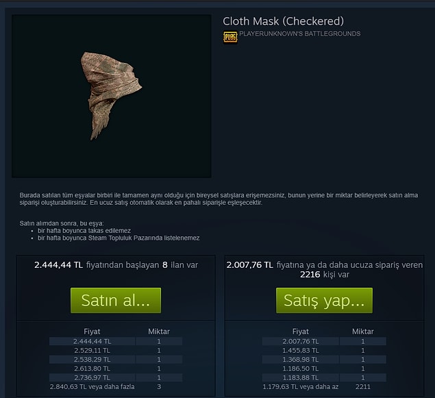 9. Cloth Mask (Checkered)