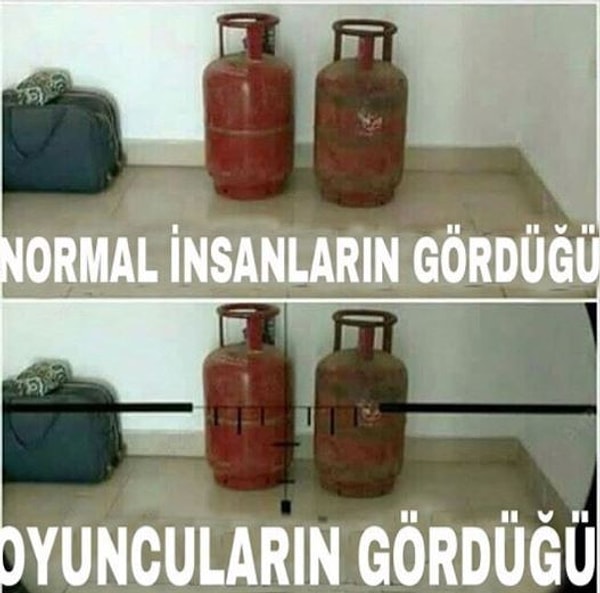 Tüp dediğinde oyuncuların gördüğü.