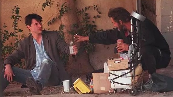 6. Киану Ривз и бездомный