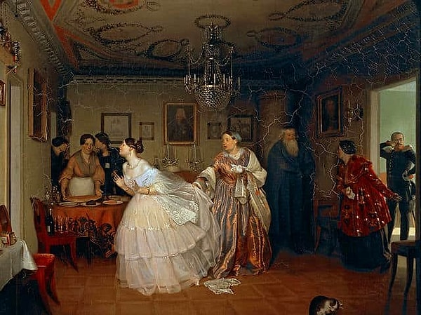 5. Вы наверняка видели эту картину в учебниках. Но кто же написал "Сватовство майора"?