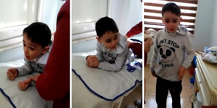 Sürekli Poposundan İğne Vurulmasına İsyan Eden Sevimli Ufaklık