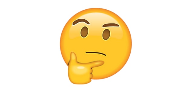 Düşünen, sorgulayan emoji!