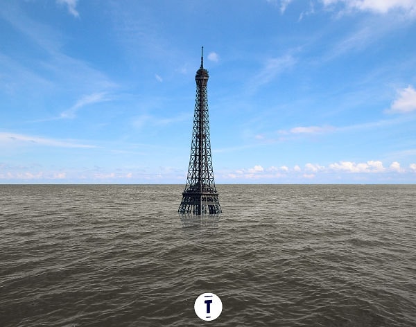 2. Плавающая Эйфелева башня