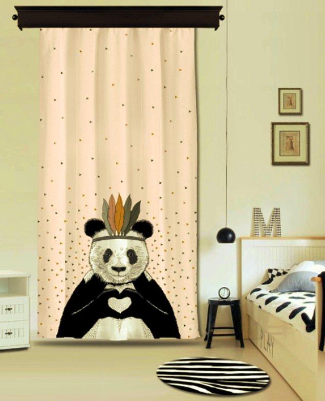 2. Türkü, henüz sıfır yaşında olan güzel kızının odasına bir hediye aldı: Pandalı Perde!