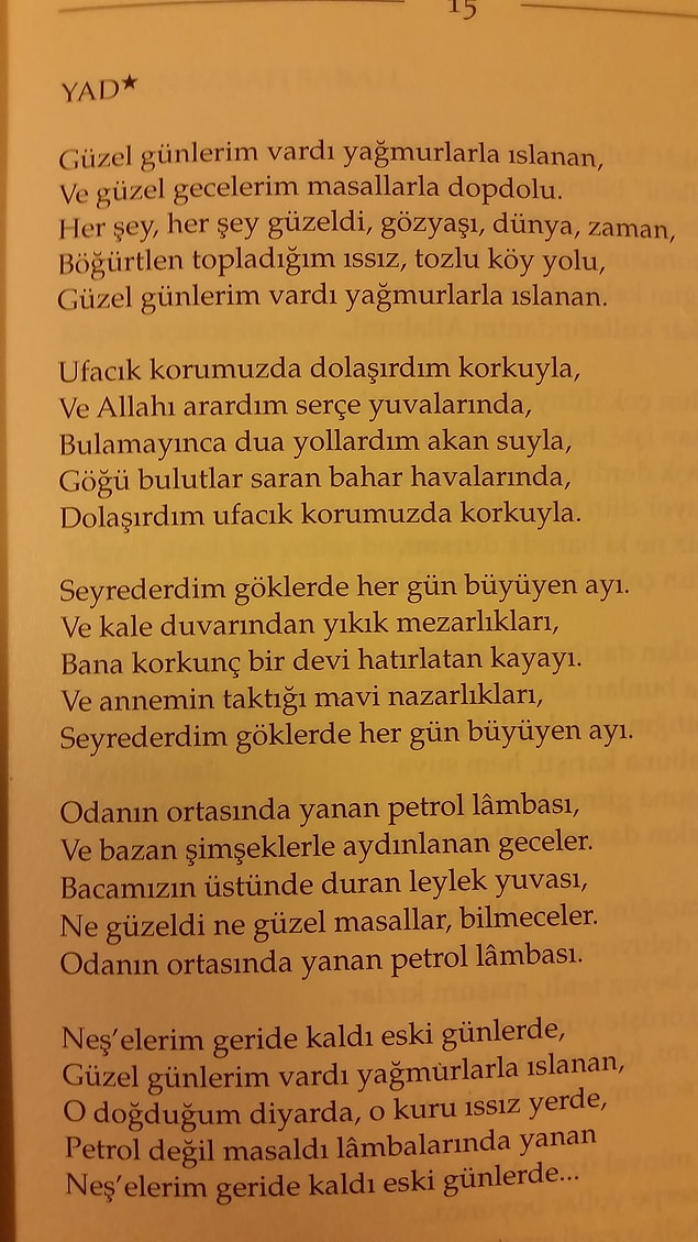 BONUS - Turgut Uyar’ın tüm şiirlerinin derlendiği Büyük Saat kitabının ilk şiiri - Yad