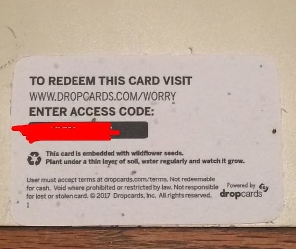 11. Внутри этой карточки есть семена цветов, так что вы буквально можете посадить ее в землю!