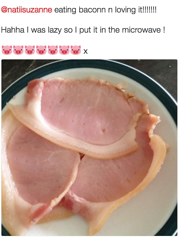 9. «Бекон - это вкуснятина! Мне было лень его готовить, поэтому я просто засунул его в микроволновку» 🐷🐷🐷🐷🐷