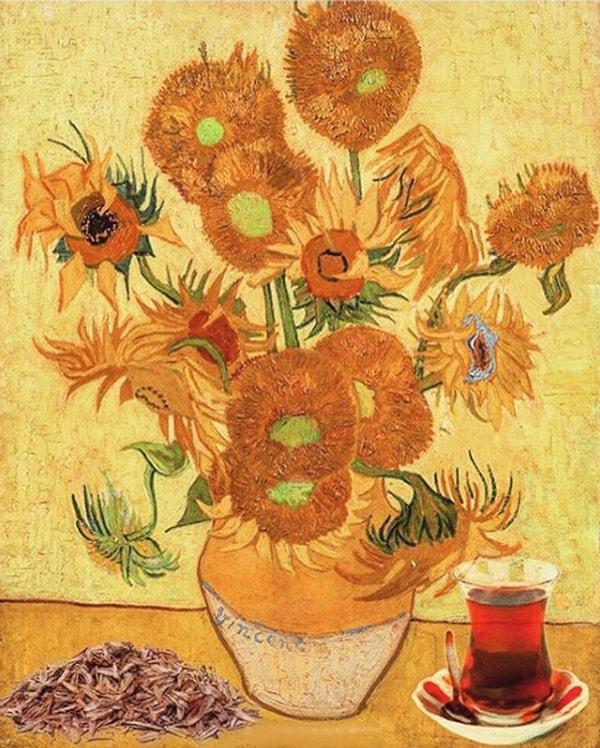 5. "Sunflowers" by  Vincent Van Gogh