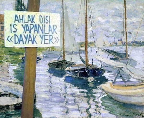 11. "Paintings Boats"  by Claude Monet