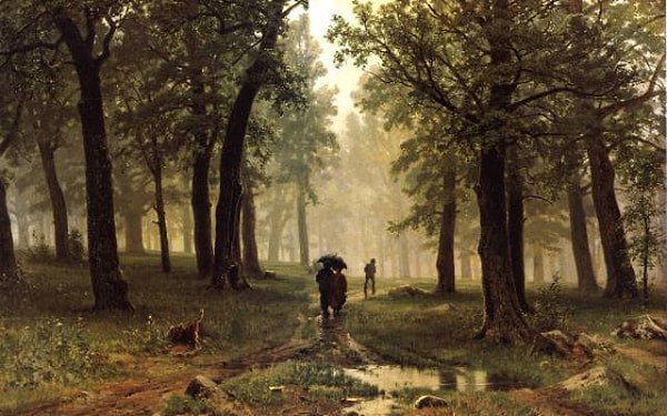 14. Дождь в дубовом лесу. 1891.