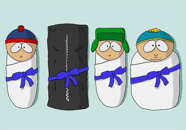 "South Park'taki Stan, Kenny, Kylie ve Eric'in çocuklarını çizsene."