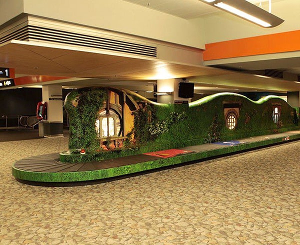 39. Зона получения багажа в Веллингтоне, Новая Зеландия