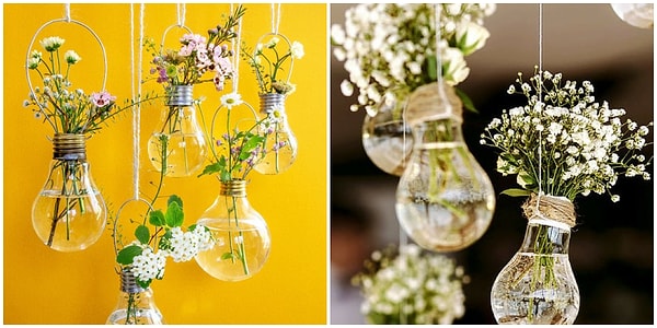 2. Вазы из лампочек