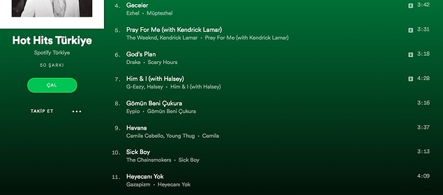 Bütün şarkı listelerinde üst sıralarda...