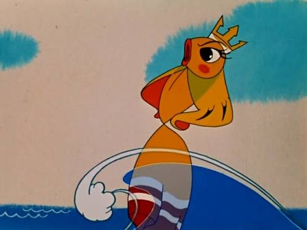 6. Что сделал старик, когда в первый раз поймал золотую рыбку?