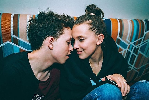 Stranger Things'in biricik yıldızı, Instagram'da bu fotoğrafı paylaşarak Jacob'ın Sevgililer Günü'nü kutladı.