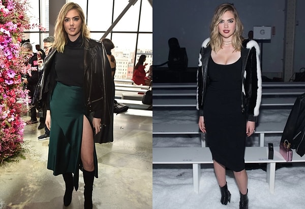 8. Красавица-модель Кейт Аптон, занимавшая место в первых рядах многих показов, покорила всех своим простым и элегантным стилем!