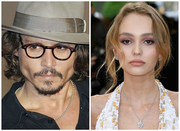 7. Джонни Депп (54 года) и его дочь Лили-Роуз (19 лет)