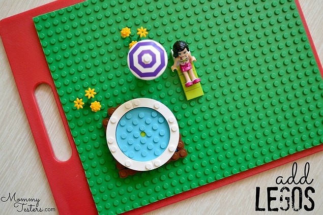 7. Lego veya cırt cırt kumaş ile hazırlanan tatil, okul, restoran temalı oyun tahtası