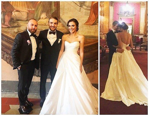 Şükran Ovalı da İtalya'da futbolcu Caner Erkin ile sade bir törenle evlenmişti.